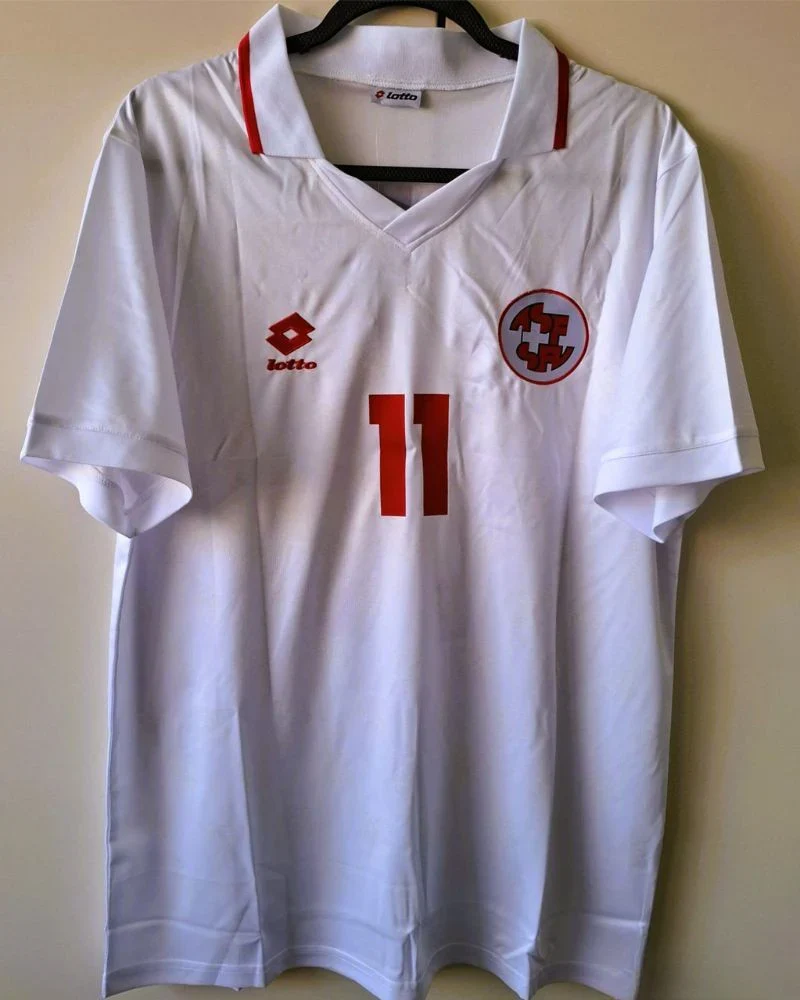 Camisa Retrô Suíça 1994/95 Away - CHAPUISAT #11
