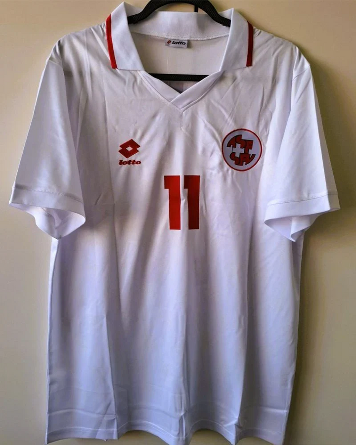 Camisa Retrô Suíça 1994/95 Away - CHAPUISAT #11