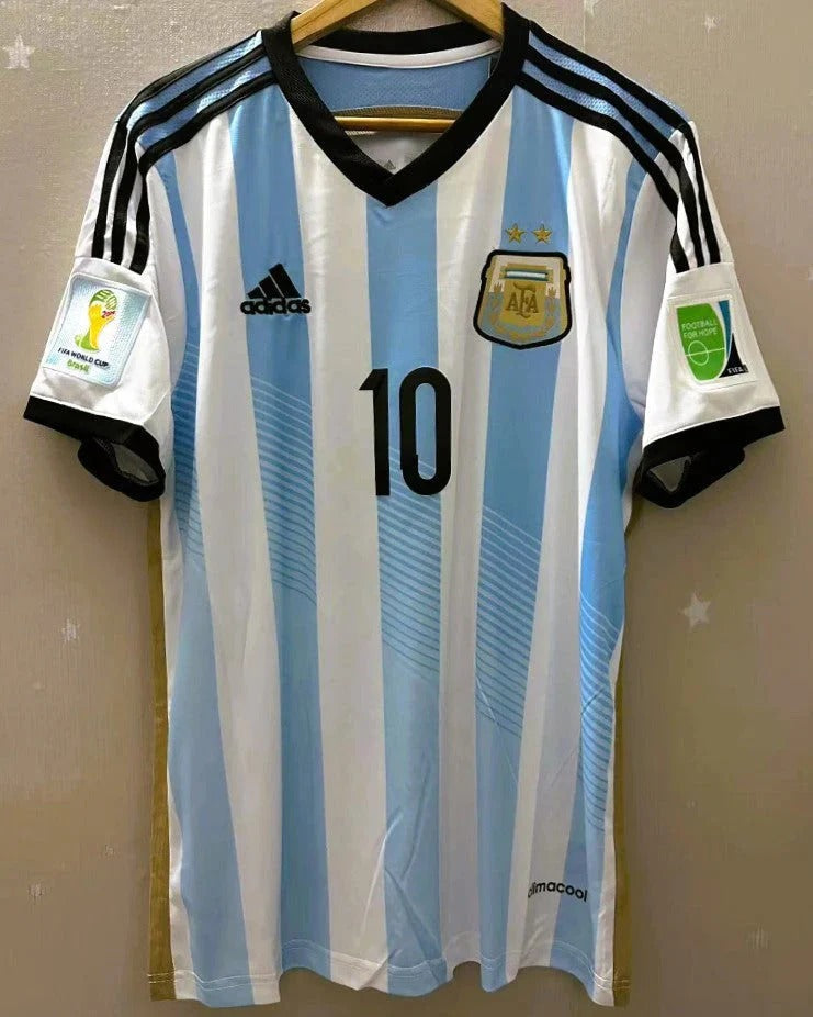 Camisa Retrô Argentina 2014/15 Home - MESSI #10 (+Patches)