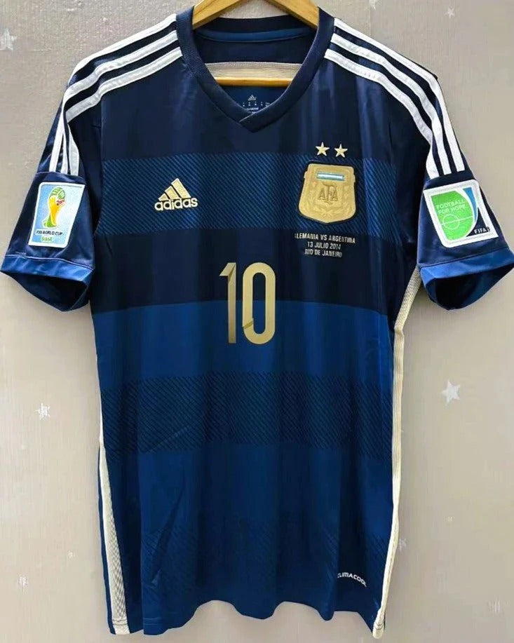 Camisa Retrô Argentina 2014/15 Away - MESSI #10 (+Patches)