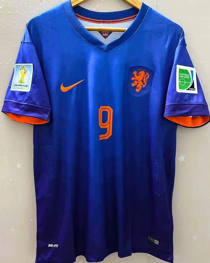 Camisa Retrô Holanda 2014/15 Away - VAN PERSIE #9 (+Patches)