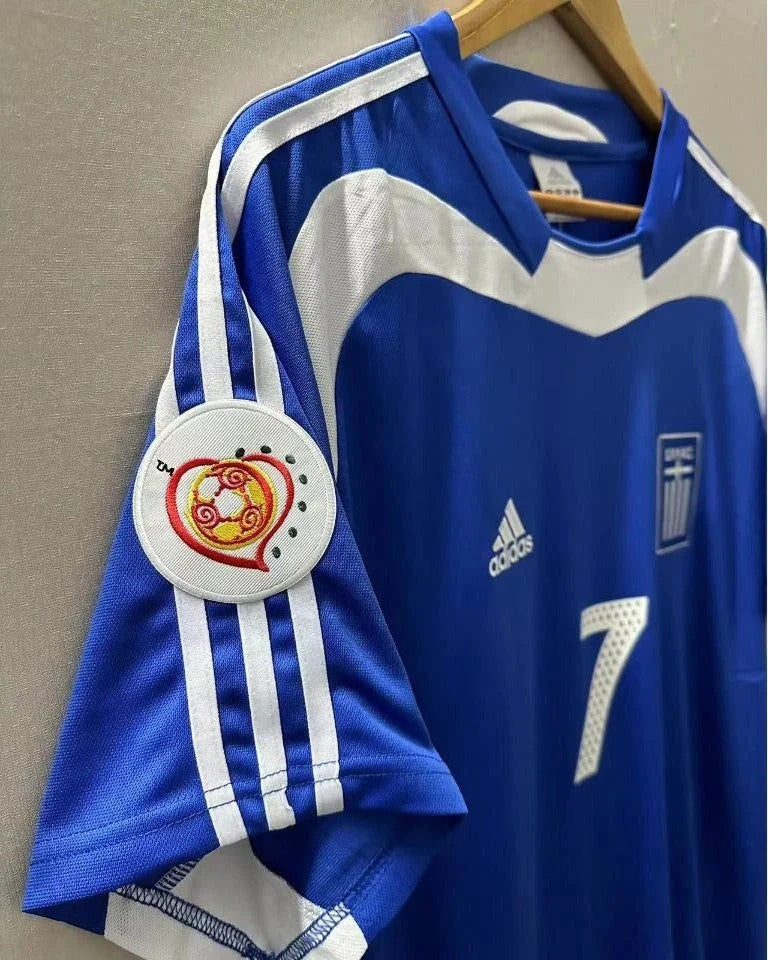 Camisa Retrô Grécia 2004/05 Home - ZAGORAKIS #7 (+Patches)