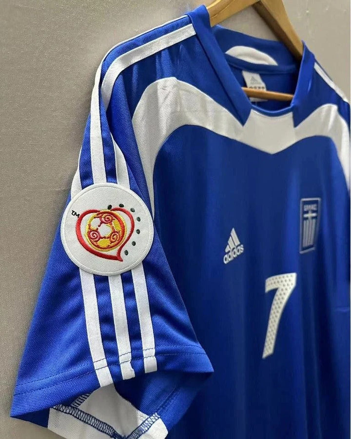 Camisa Retrô Grécia 2004/05 Home - ZAGORAKIS #7 (+Patches)
