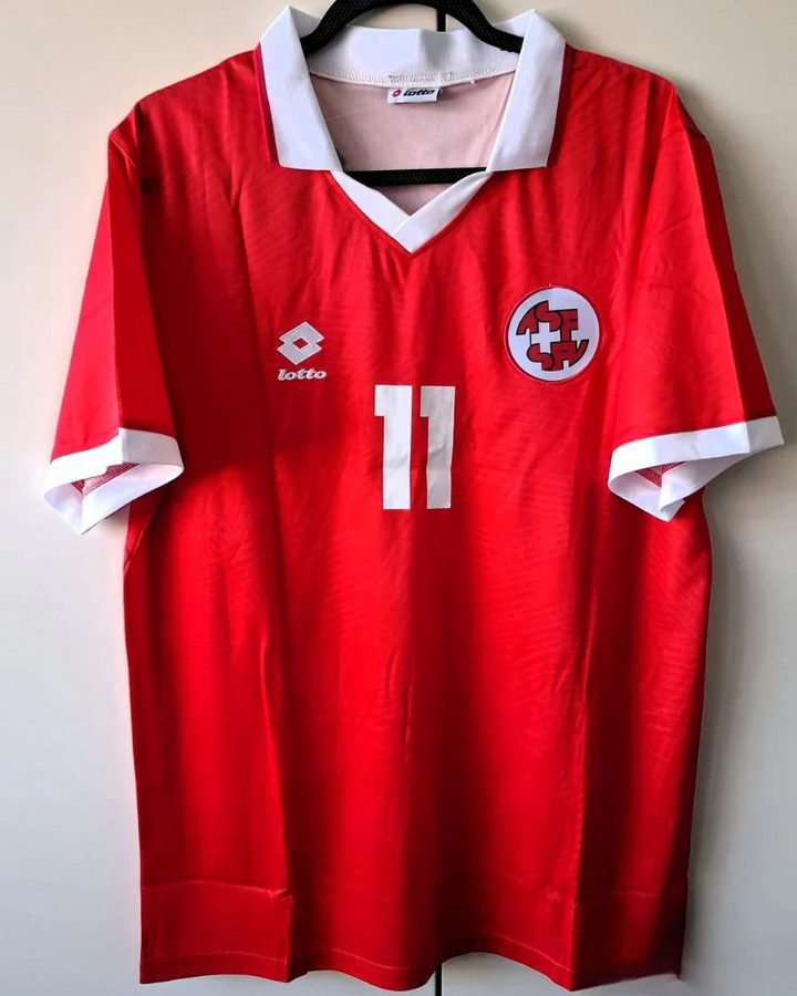 Camisa Retrô Suíça 1994/95 Home - CHAPUISAT #11