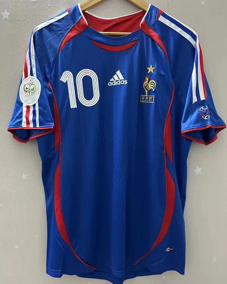 Camisa Retrô França 2006/07 Home - ZIDANE #10 (+Patches)