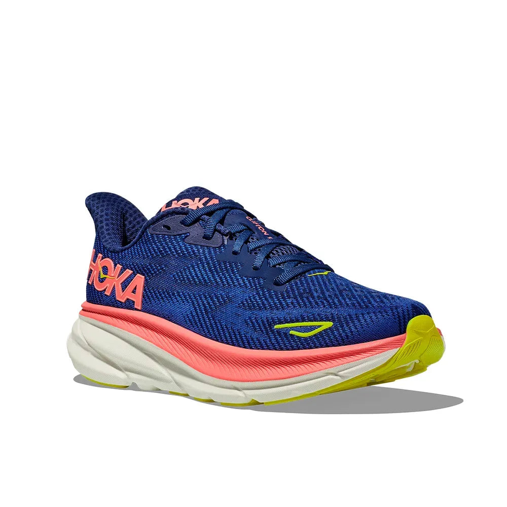 Hoka Clifton 9 – Azul Marinho/Coral