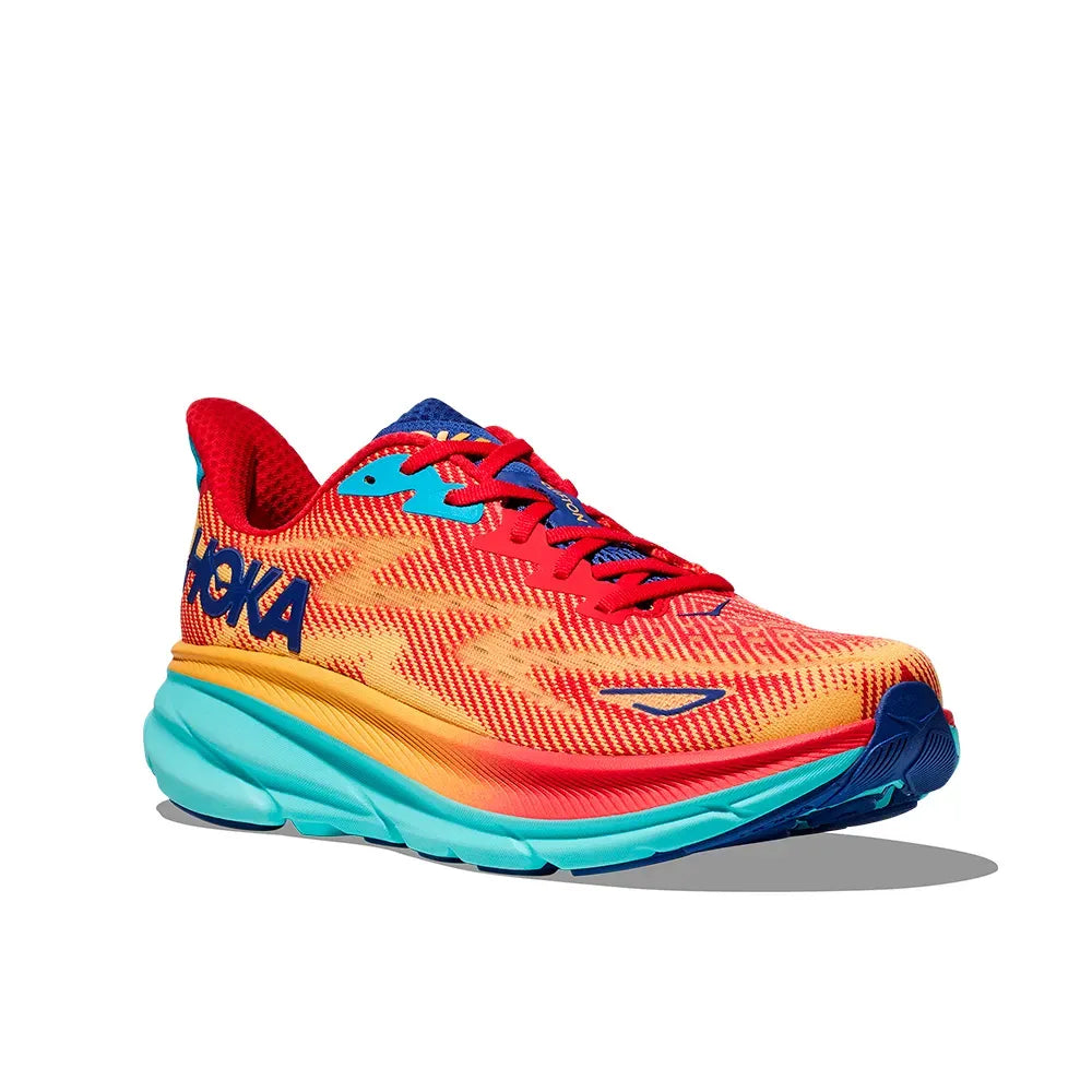 Hoka Clifton 9 – Vermelho/Laranja