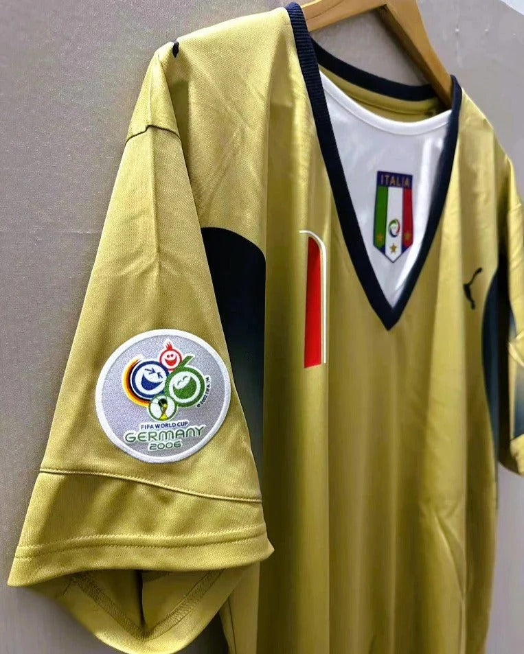 Camisa Retrô Itália 2006/07 Goleiro - BUFFON #1 (+Patches)