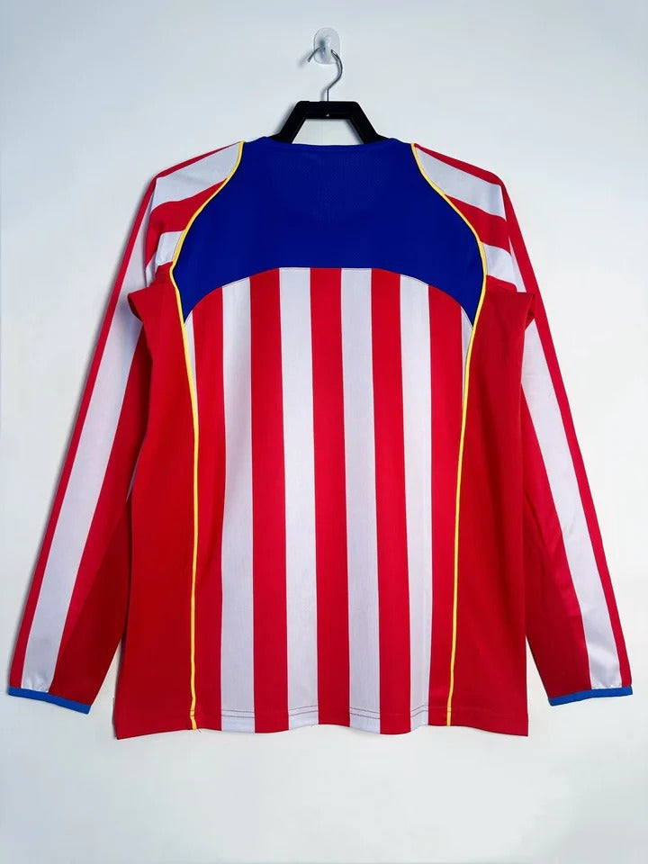 Camisa Retrô Atlético de Madrid 2004/05 Home - Manga Longa