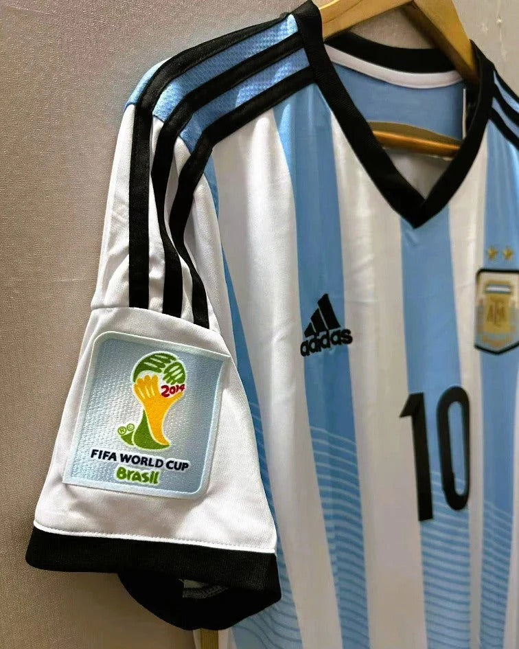 Camisa Retrô Argentina 2014/15 Home - MESSI #10 (+Patches)