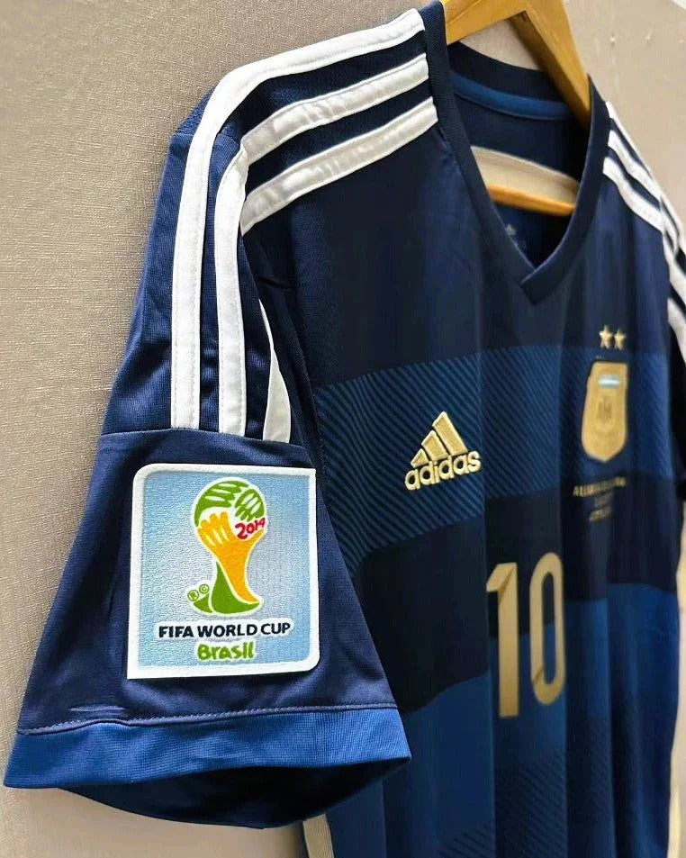 Camisa Retrô Argentina 2014/15 Away - MESSI #10 (+Patches)