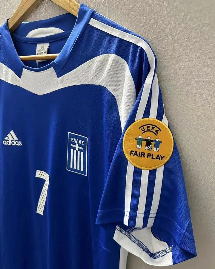 Camisa Retrô Grécia 2004/05 Home - ZAGORAKIS #7 (+Patches)