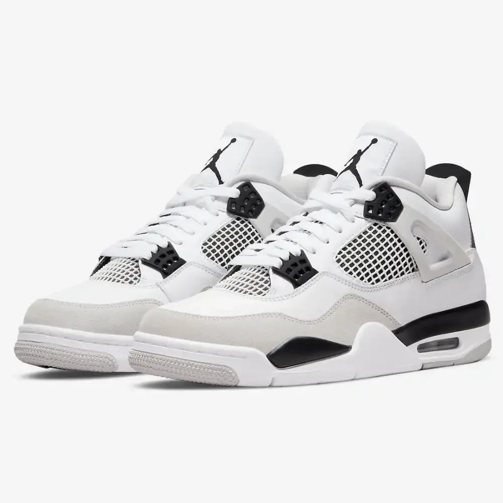 Air Jordan 4 - Branco/Cinza Claro/Preto