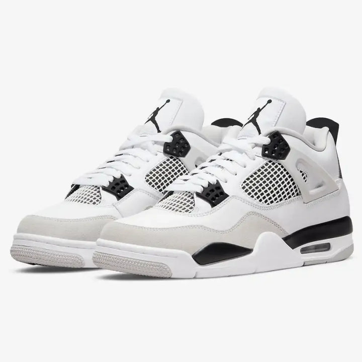 Air Jordan 4 - Branco/Cinza Claro/Preto