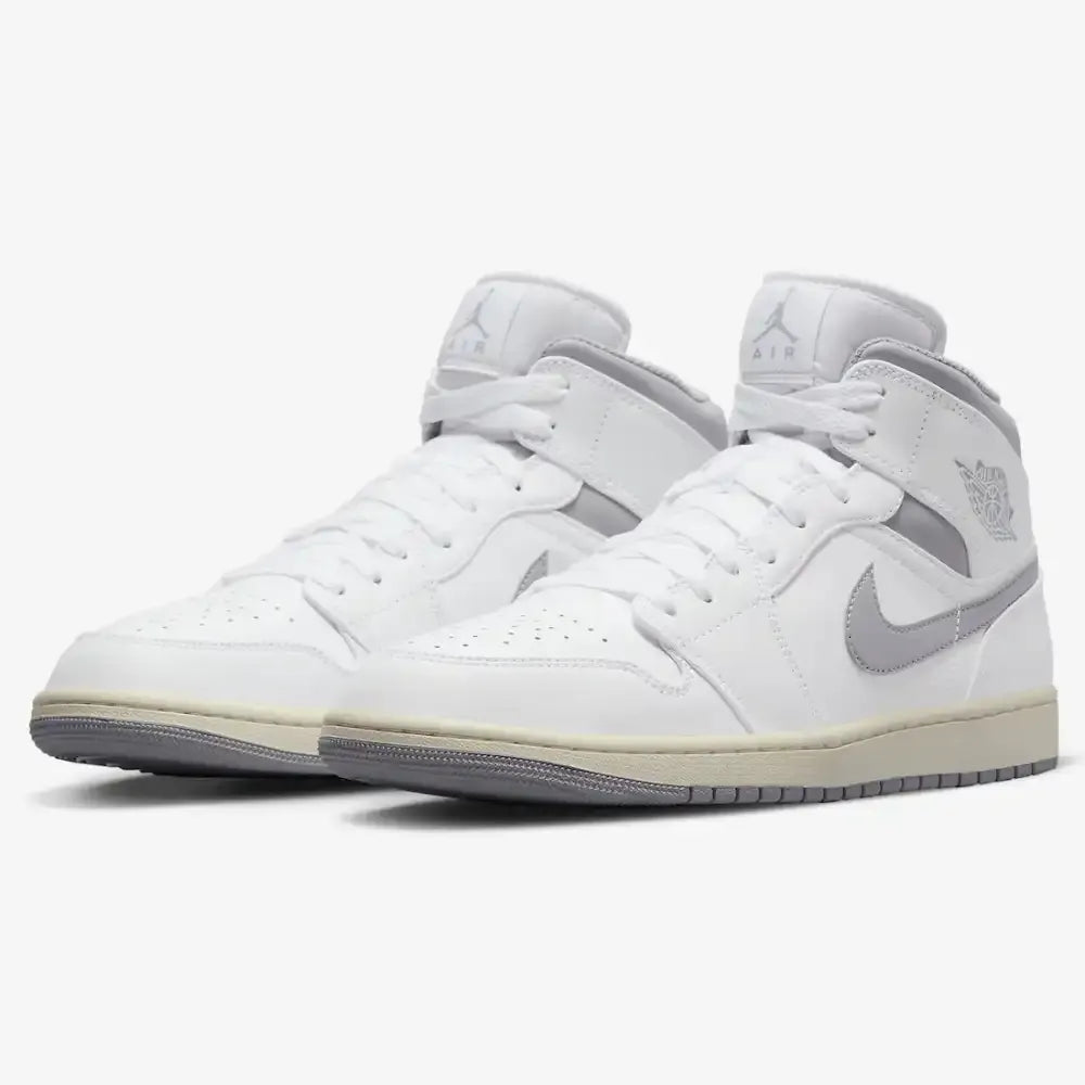Jordan 1 Mid - Branco/Cinza Neutro