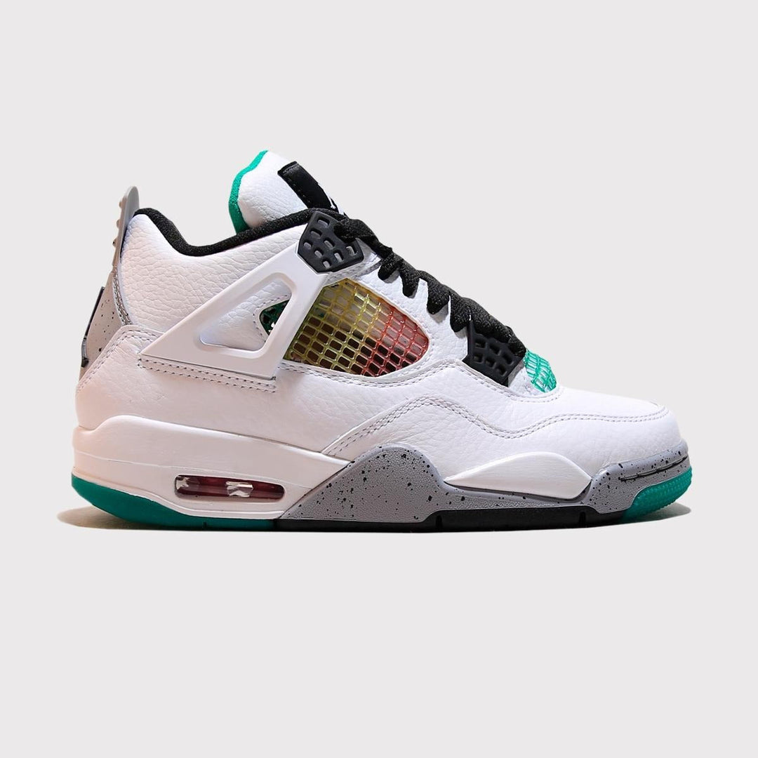 Air Jordan 4 - Branco/Verde/Amarelo/Vermelho