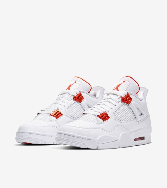 Air Jordan 4 - Branco/Laranja