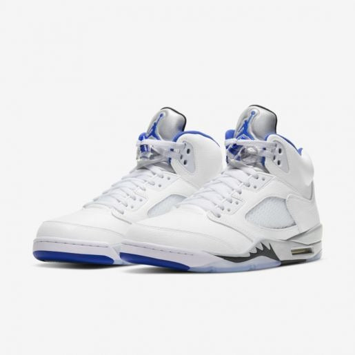 Air Jordan 5 - Branco/Cinza Claro/Azul