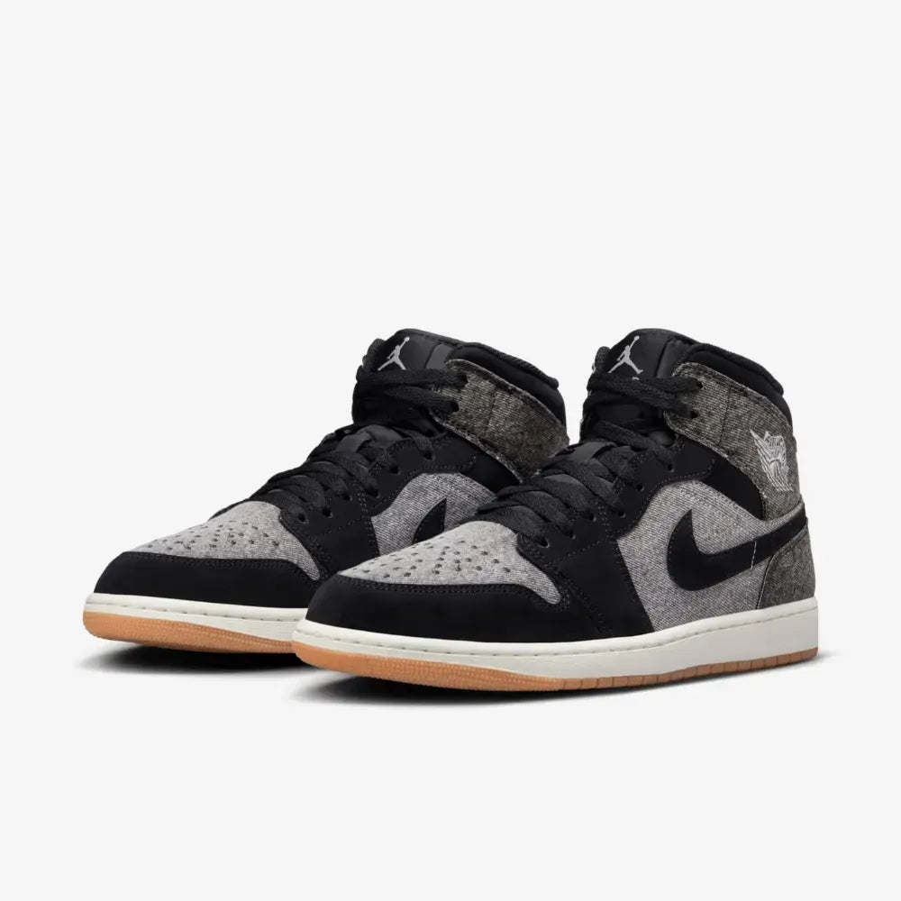 Air Jordan 1 Mid SE - Preto/Cinza Escuro