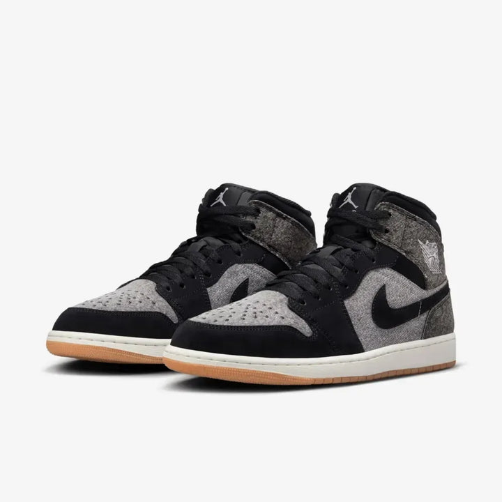 Air Jordan 1 Mid SE - Preto/Cinza Escuro