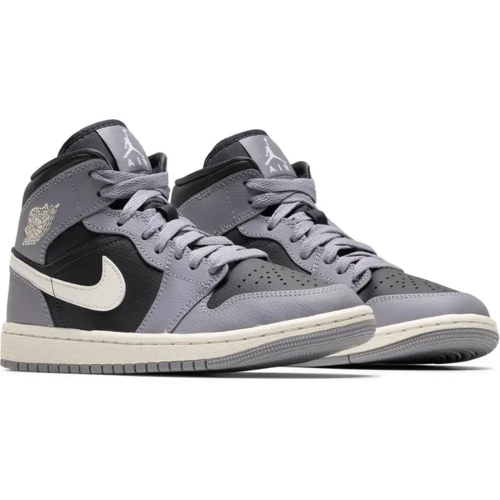 Air Jordan 1 Mid - Preto/Cinza Escuro