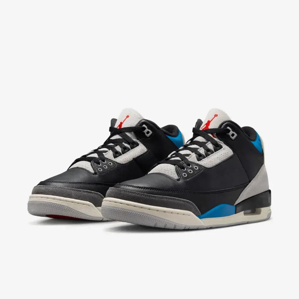 Air Jordan 3 OG - Preto/Azul/Cinza