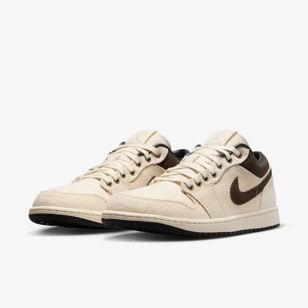 Air Jordan 1 Low Premium - Bege/Marrom