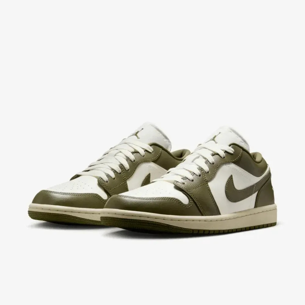 Air Jordan 1 Low - Branco/Verde Azeitona