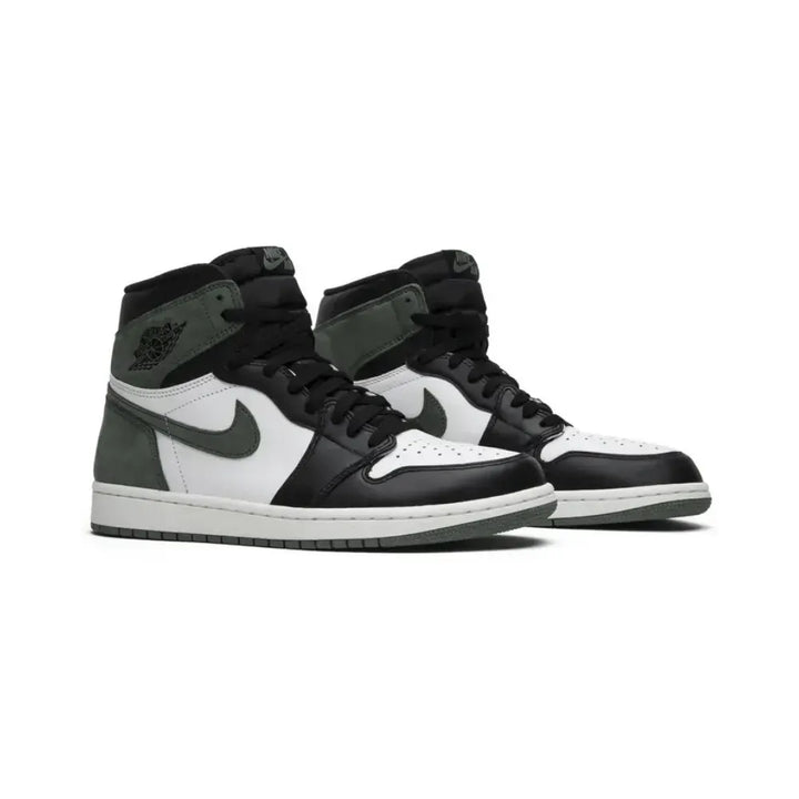 Jordan 1 Retro High - Branco/Preto/Verde Argila