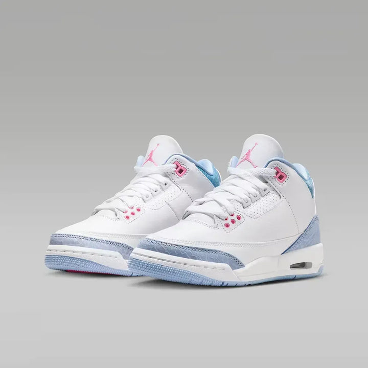 Air Jordan 3 GS - Branco/Cinza/Rosa