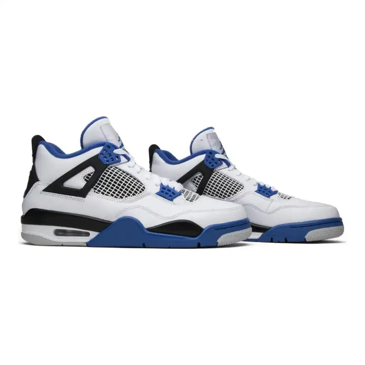 Air Jordan 4 - Branco/Preto/Azul Cobalto