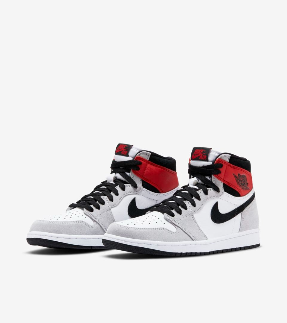 Jordan 1 Retro High - Branco/Cinza/Preto/Vermelho