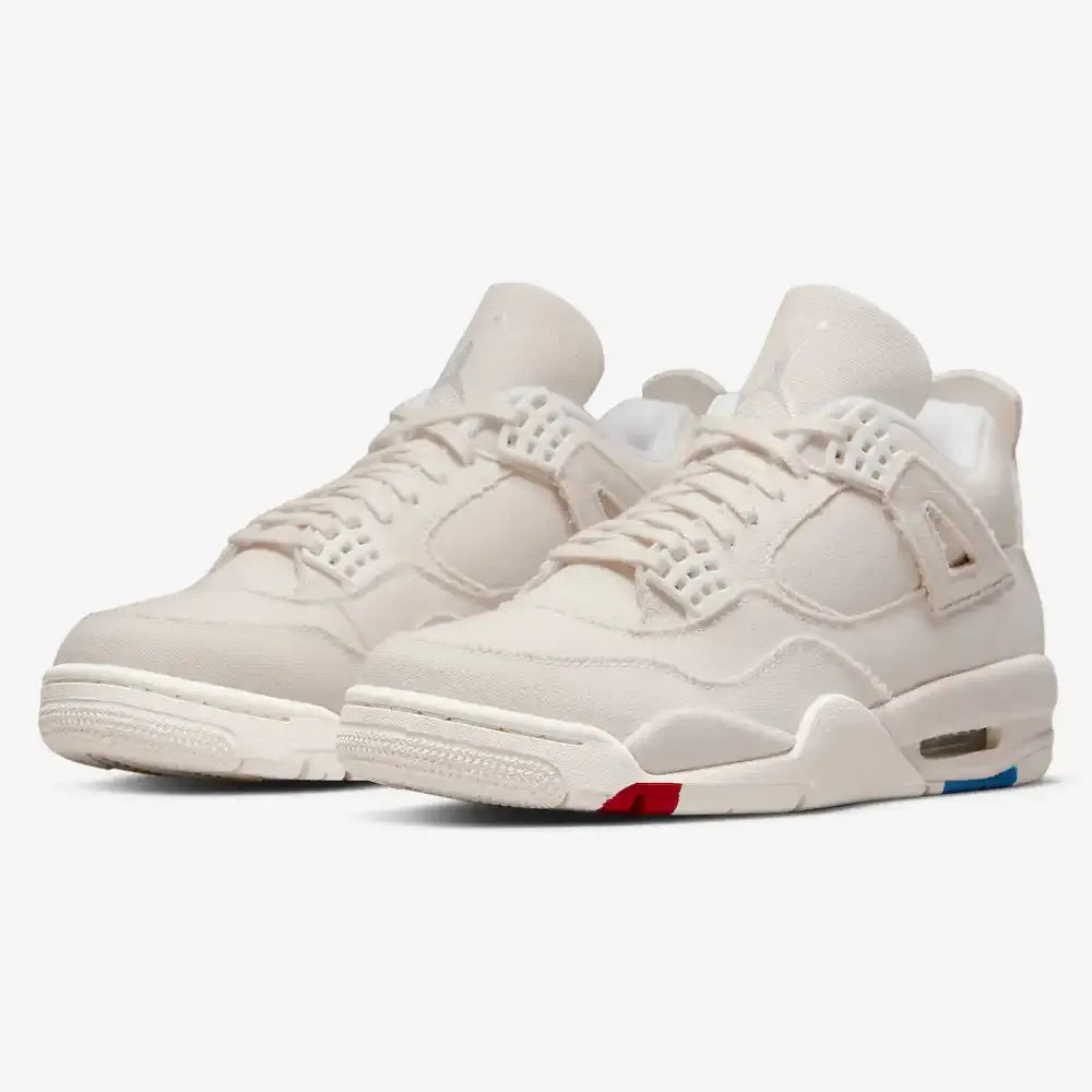 Air Jordan 4 - Off White/Vermelho/Azul