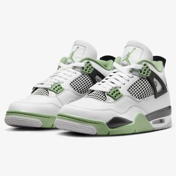 Air Jordan 4 - Branco/Preto/Verde Menta