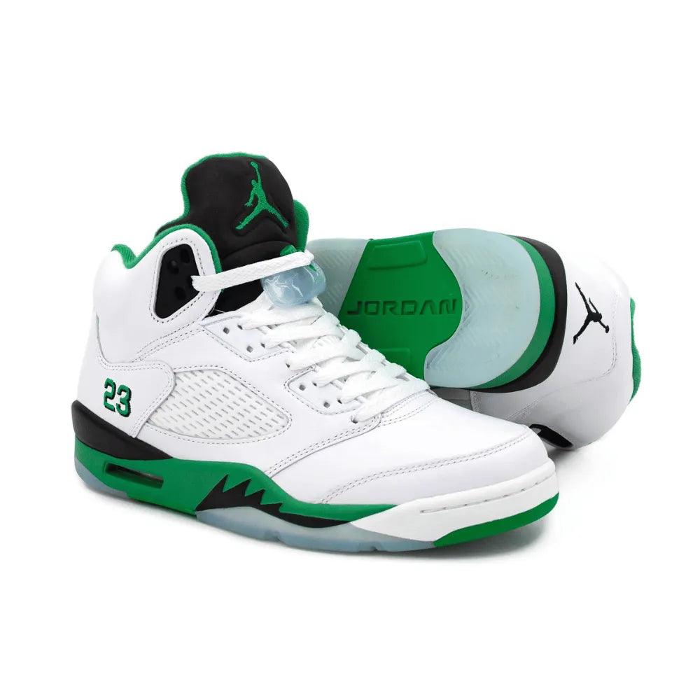 Air Jordan 5 - Branco/Preto/Verde