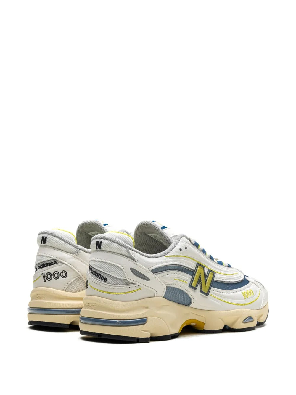 New Balance 1000 - Branco/Azul Marinho/Amarelo Claro