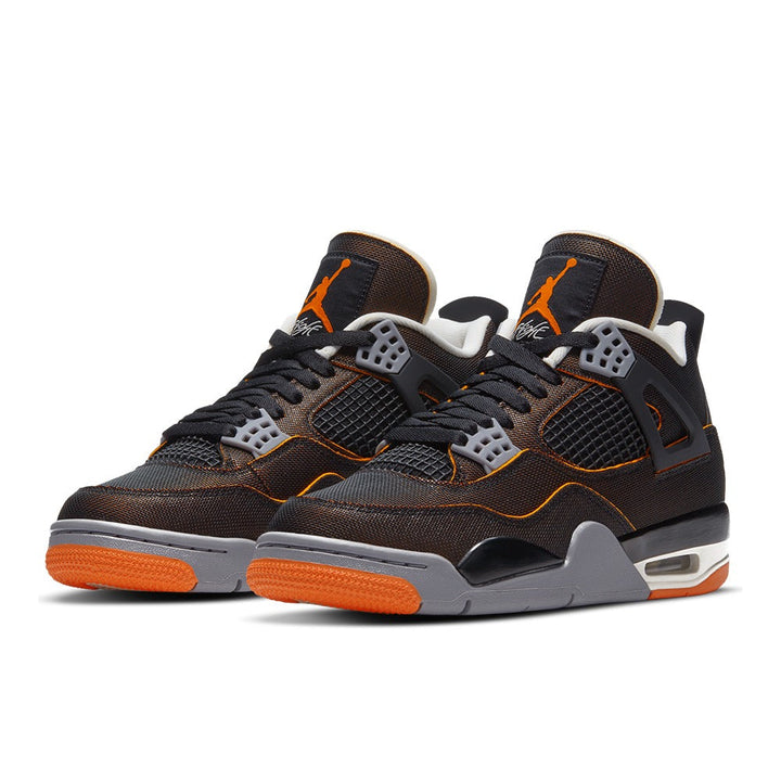 Air Jordan 4 - Carvão/Laranja/Cinza
