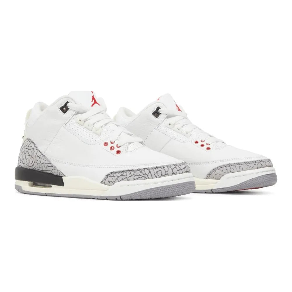 Air Jordan 3 - Branco/Cinza/Laranja Avermelhado