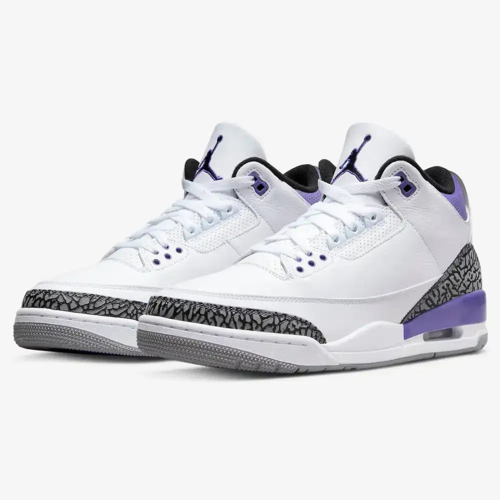 Jordan 3 Retro - Branco/Roxo