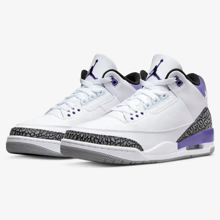 Jordan 3 Retro - Branco/Roxo
