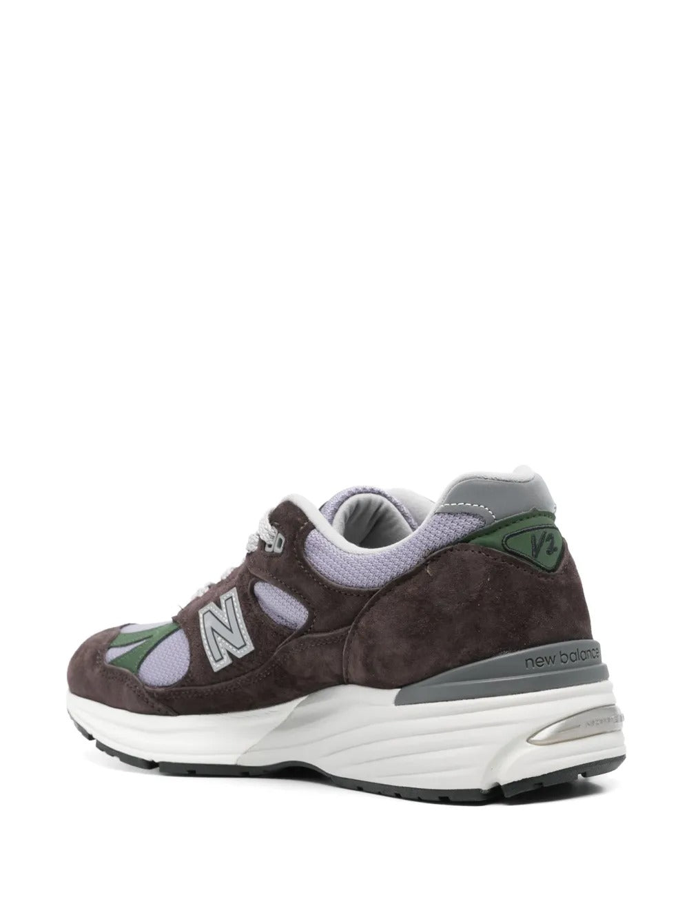 New Balance 991v2 - Castanho escuro/Lavanda/Verde