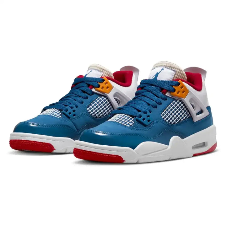 Air Jordan 4 - Azul Profundo/Branco/Vermelho