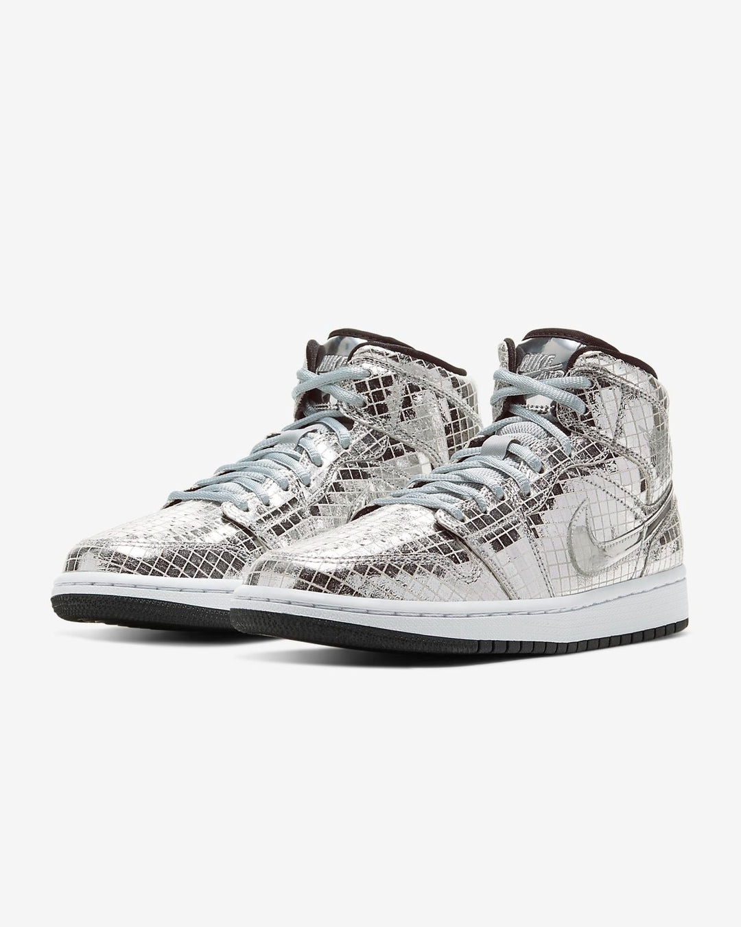 Air Jordan 1 Mid - Prata Metálica