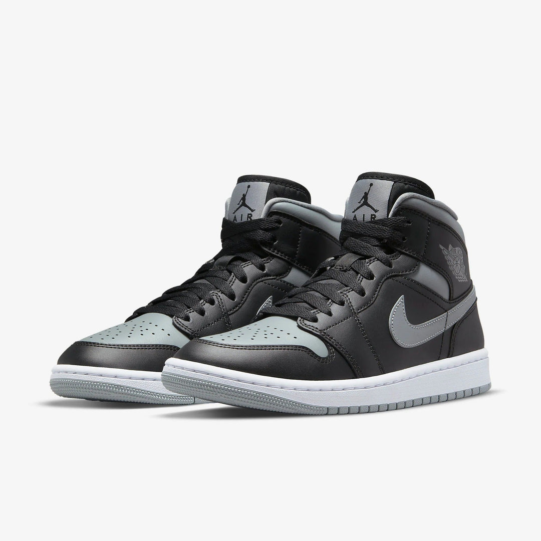 Jordan 1 Mid - Preto/Cinza/Branco