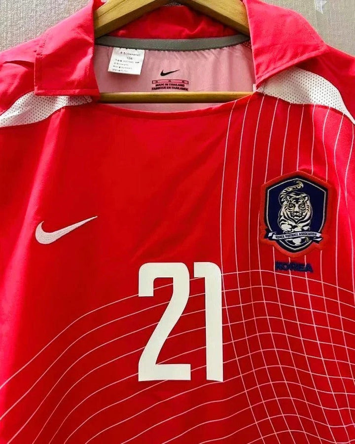 Camisa Retrô Coreia do Sul 02/03 Home - J S PARK #21 (+Patches)