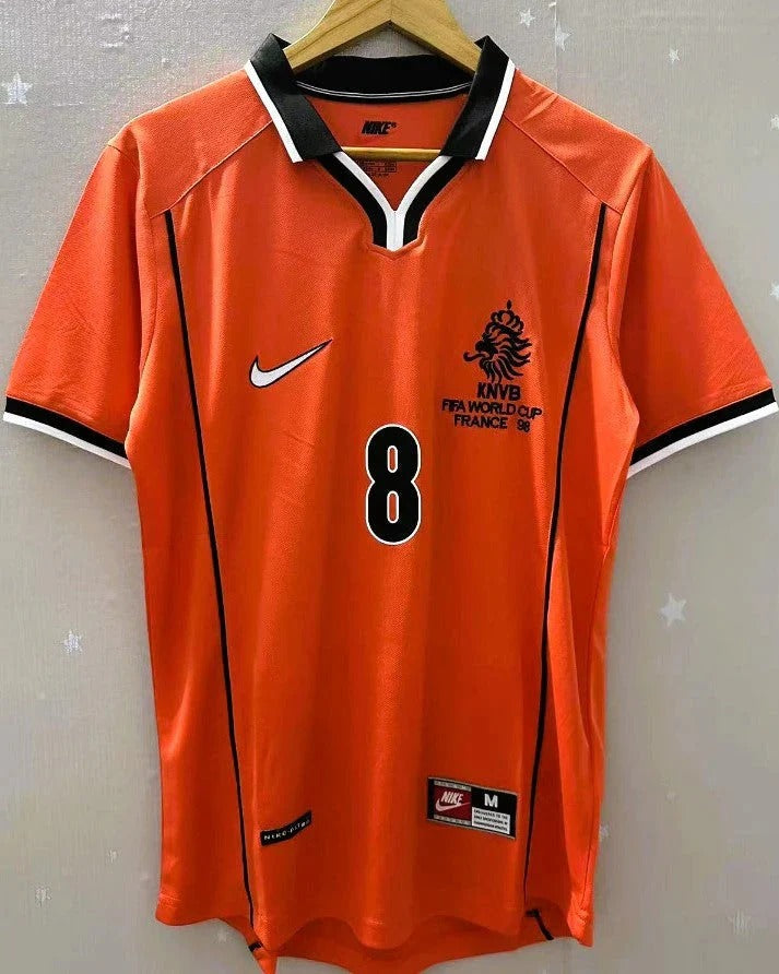 Camisa Retrô Holanda 1998/99 Home - BERGKAMP #8
