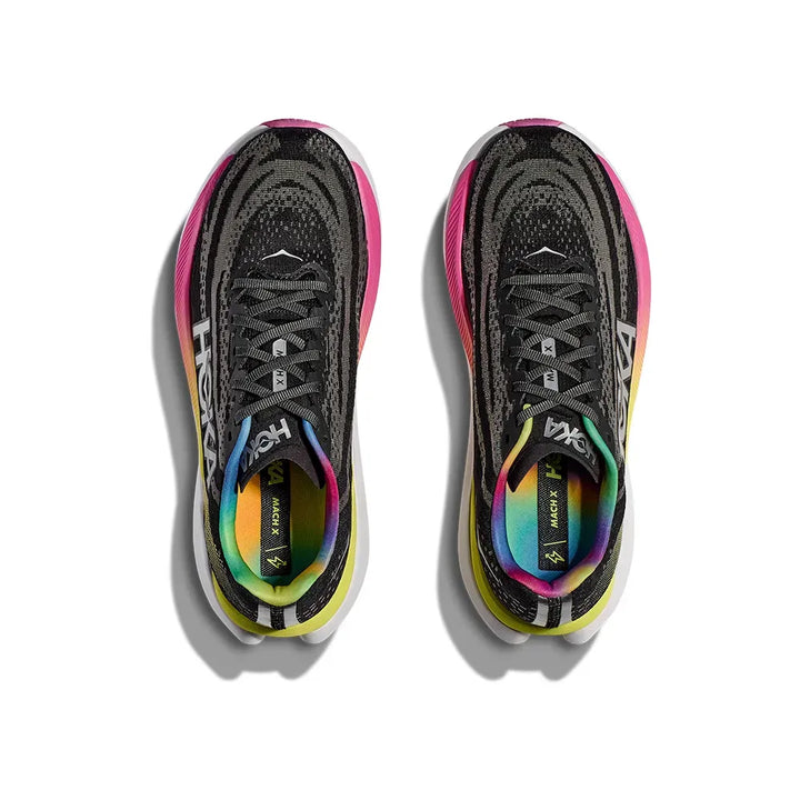 Hoka Mach X - Preto/Amarelo/Rosa