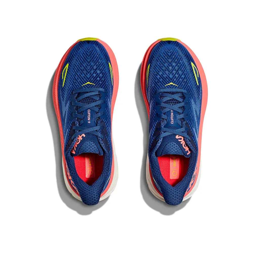 Hoka Clifton 9 – Azul Marinho/Coral