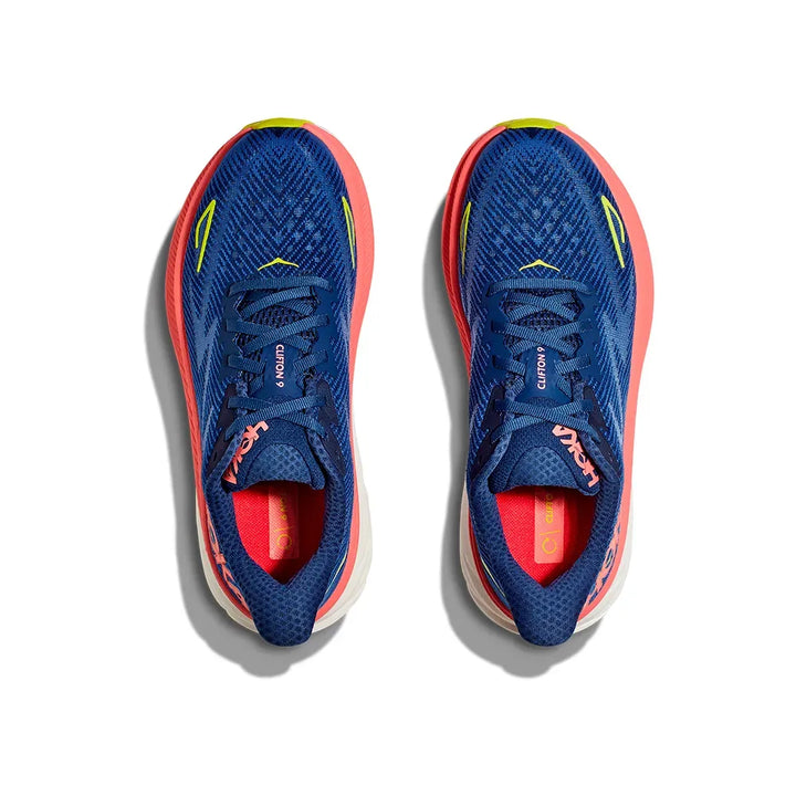 Hoka Clifton 9 – Azul Marinho/Coral
