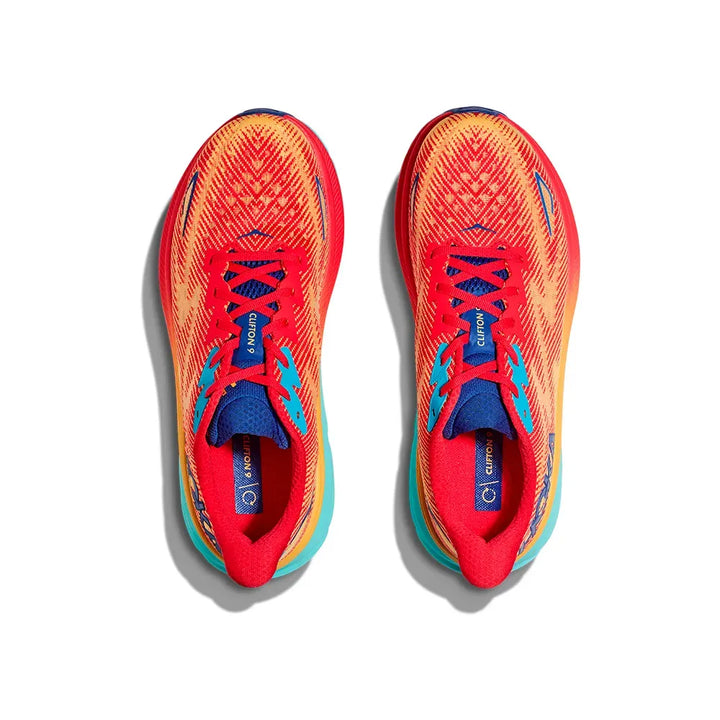 Hoka Clifton 9 – Vermelho/Laranja